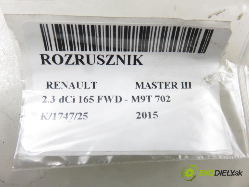 RENAULT MASTER III Platforma / podwozie (EV, HV, UV) KABINA/PLATFORMA 2015 120,00 2.3 dCi 165 FWD - M9T 702 2298,00 startér 233009813RC ; A4709060400 (Startér)