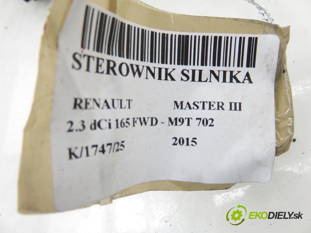 RENAULT MASTER III Platforma / podwozie (EV, HV, UV) KABINA/PLATFORMA 2015 120,00 2.3 dCi 165 FWD - M9T 702 2298,00 řídící jednotka motora S180193133A ; 237105093R