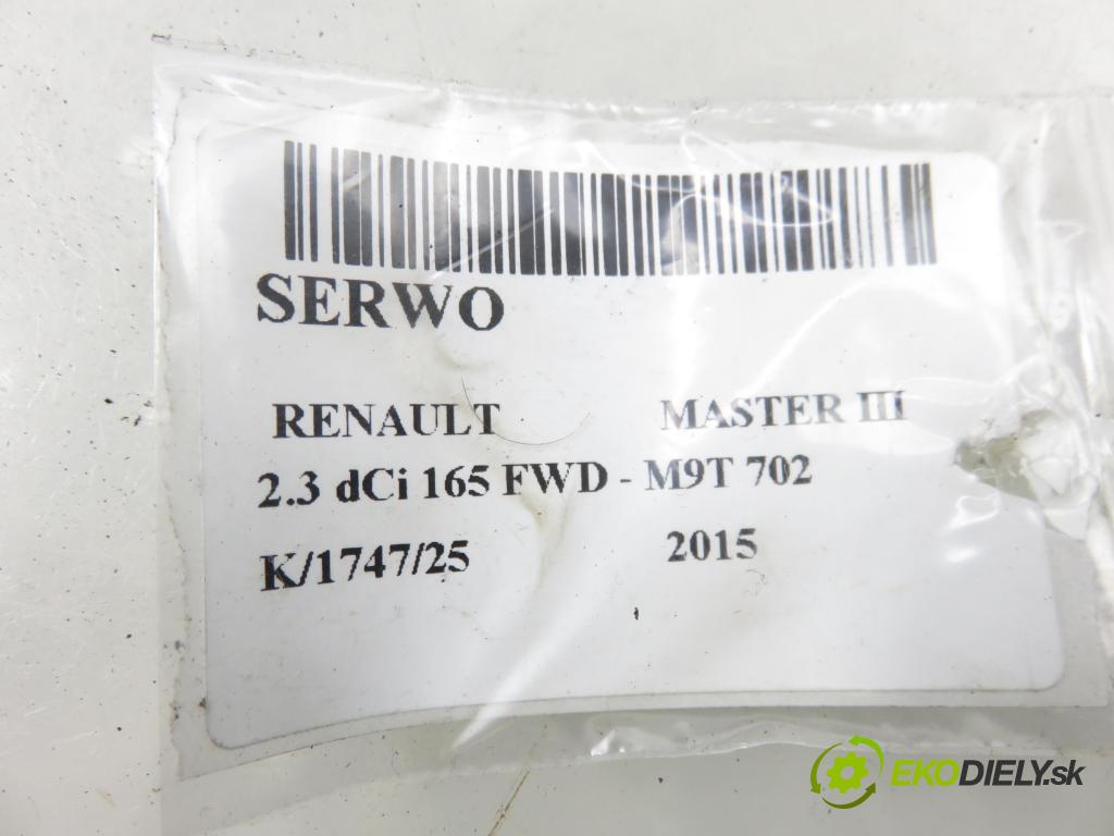 RENAULT MASTER III Platforma / podwozie (EV, HV, UV) KABINA/PLATFORMA 2015 120,00 2.3 dCi 165 FWD - M9T 702 2298,00 Posilovač 03786952014 ; 472100453R (Servočerpadlo)