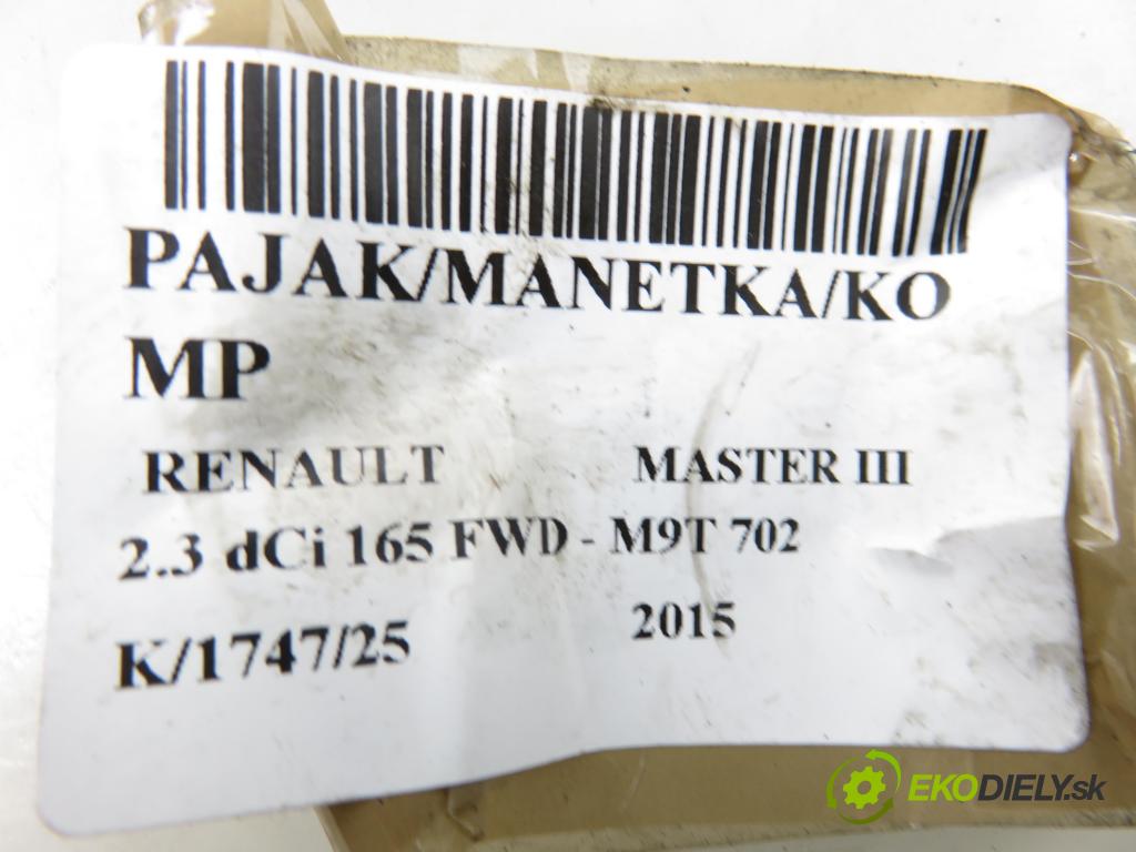 RENAULT MASTER III Platforma / podwozie (EV, HV, UV) KABINA/PLATFORMA 2015 120,00 2.3 dCi 165 FWD - M9T 702 2298,00 páčka/prepínač 255679223R