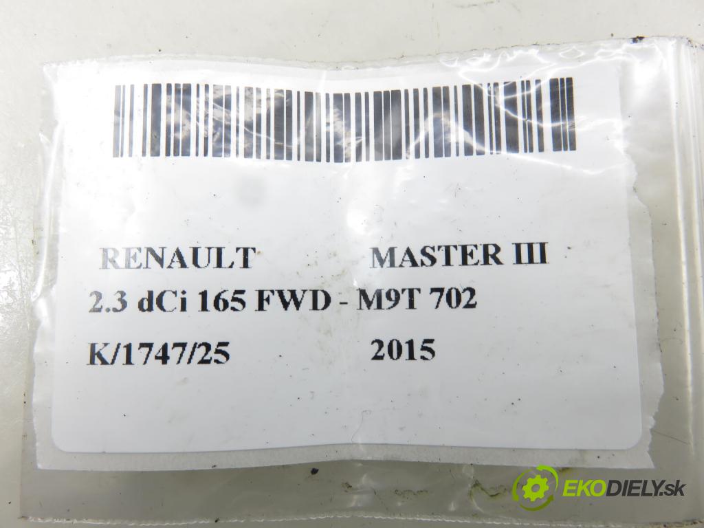 RENAULT MASTER III Platforma / podwozie (EV, HV, UV) KABINA/PLATFORMA 2015 120,00 2.3 dCi 165 FWD - M9T 702 2298,00 Snímač KATA ABSTRAKTNÍ: 0265019034 ; 7W00639670