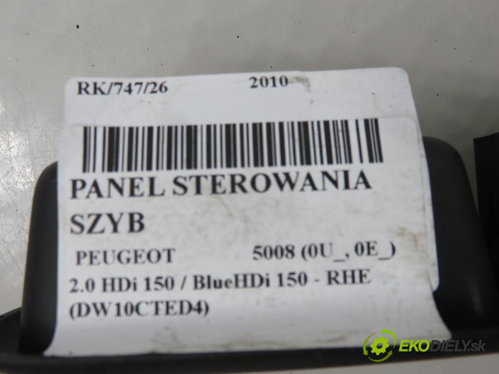 PEUGEOT 5008 (0U_, 0E_) MINIVAN 2010 110,00 2.0 HDi 150 / BlueHDi 150 - RHE (DW10CTED4) 1997,00 Panel ovládania okien 96650621ZD