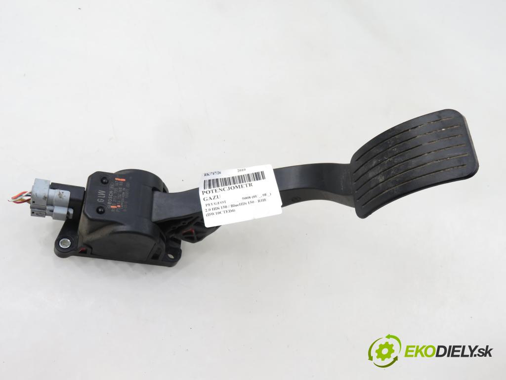 PEUGEOT 5008 (0U_, 0E_) MINIVAN 2010 110,00 2.0 HDi 150 / BlueHDi 150 - RHE (DW10CTED4) 1997,00 potenciometr plynového pedálu 0280755167 ; 9671416880 (Potenciometr plynového pedálu)