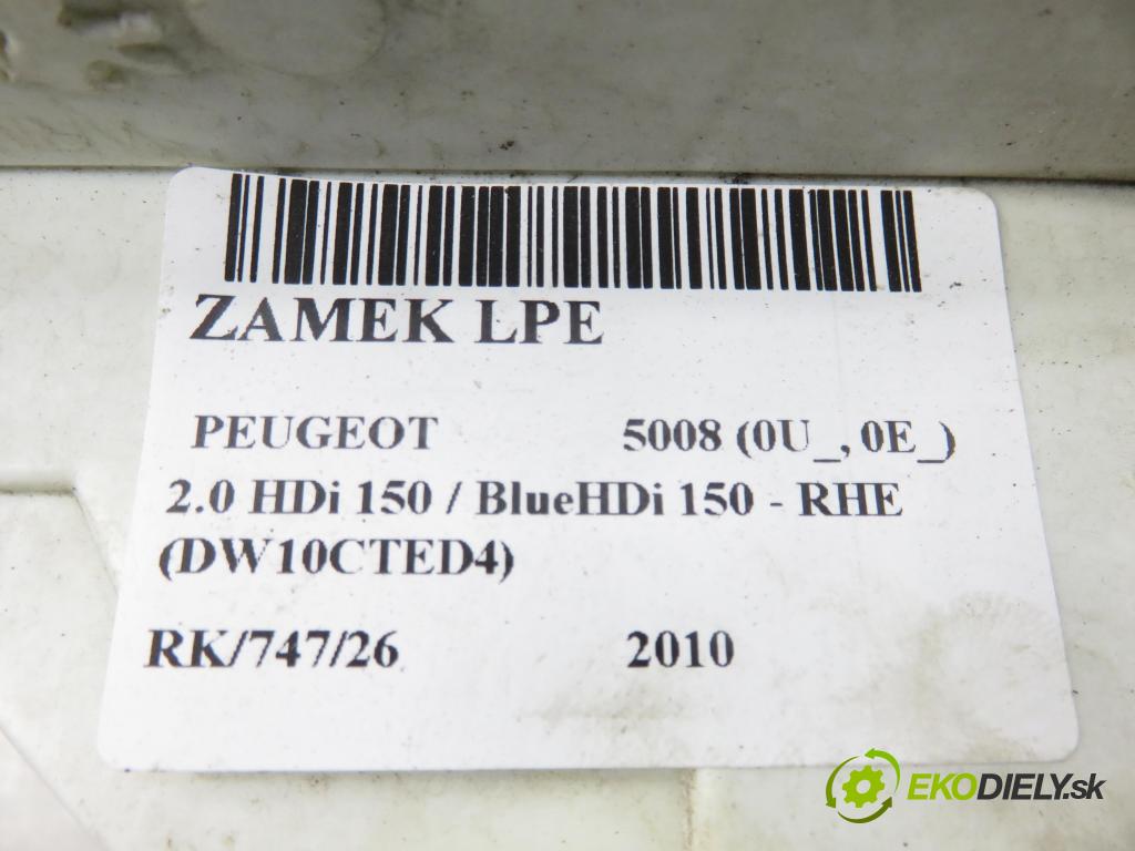 PEUGEOT 5008 (0U_, 0E_) MINIVAN 2010 110,00 2.0 HDi 150 / BlueHDi 150 - RHE (DW10CTED4) 1997,00 zámok 825158