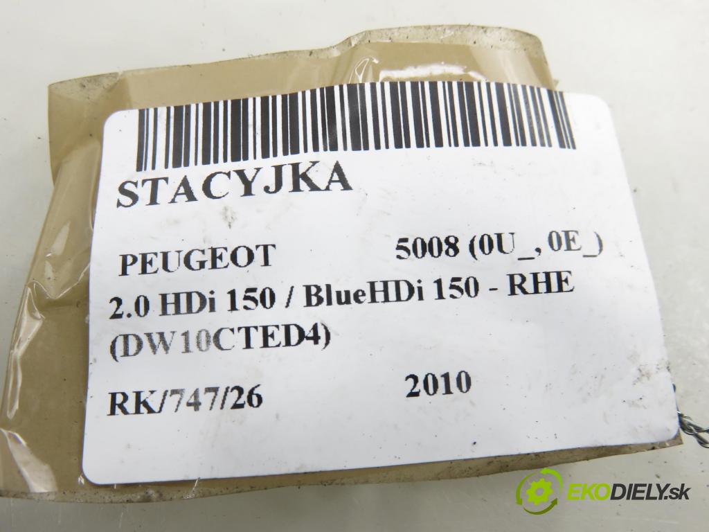 PEUGEOT 5008 (0U_, 0E_) MINIVAN 2010 110,00 2.0 HDi 150 / BlueHDi 150 - RHE (DW10CTED4) 1997,00 spinačka 36410600 ; 9663123380 (Spínacia skrinka)