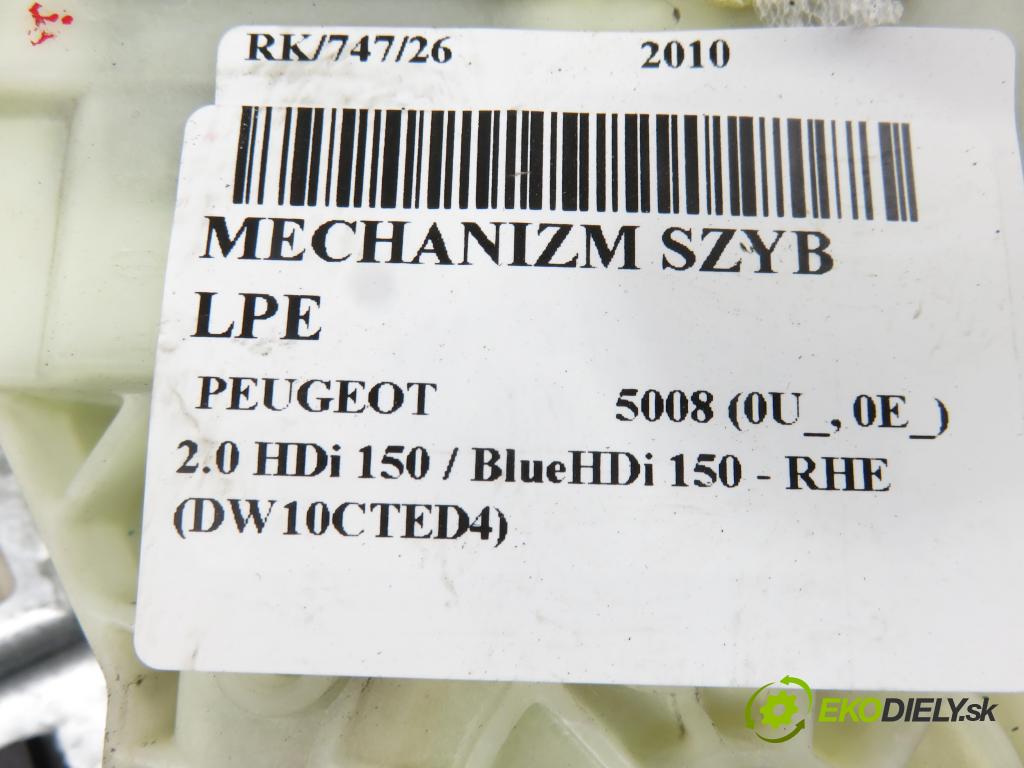 PEUGEOT 5008 (0U_, 0E_) MINIVAN 2010 110,00 2.0 HDi 150 / BlueHDi 150 - RHE (DW10CTED4) 1997,00 Mechanizmus okien 912250104 ; 9682808980