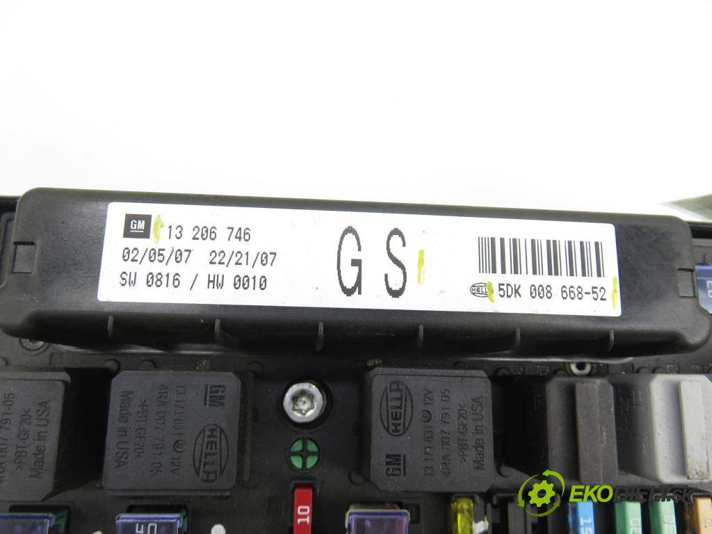 OPEL ZAFIRA B (A05) MINIVAN 2006 110,00 1.9 CDTI 150 - Z 19 DTH 1910,00 MODUL BSI 13206746GS ; 5DK00866852