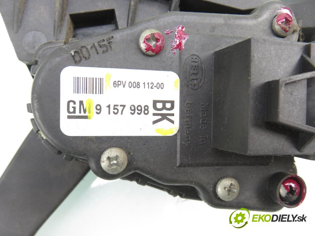 OPEL ASTRA H (A04) HB 2005 74,00 1.7 CDTI 100 - Z 17 DTH 1686,00 Potenciometer plynu 9157998BK ; 6PV00811200 (Potenciometer plynového pedálu)