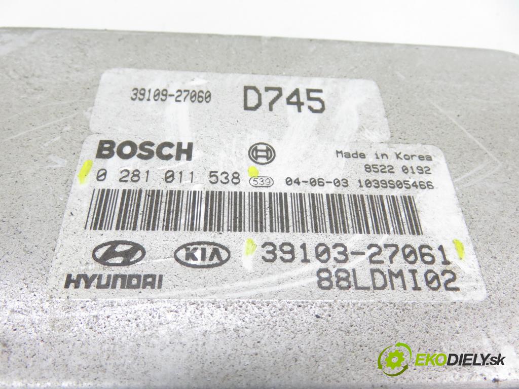 KIA CERATO I liftback (LD) HB 2004 83,00 2.0 CRDi - D4EA 1991,00 Riadiaca jednotka Motor 3910327061 ; 0281011538