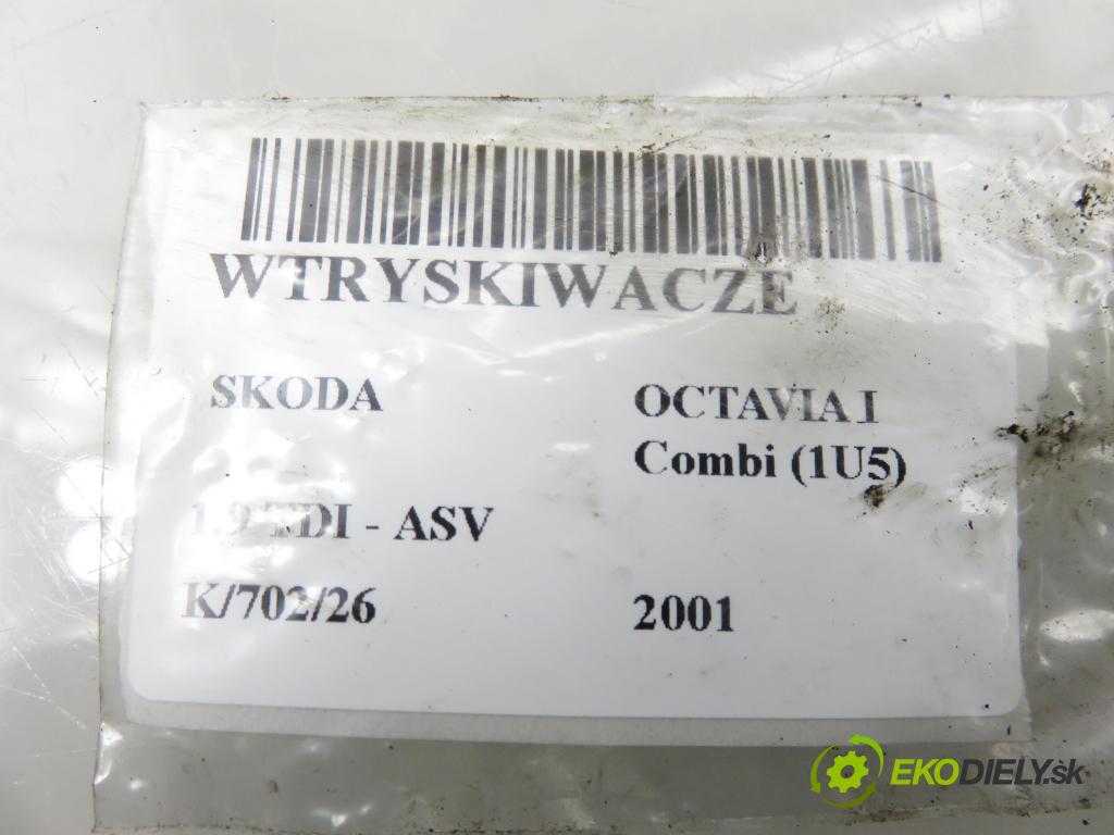 SKODA OCTAVIA I Combi (1U5) KOMBI 2001 81,00 1.9 TDI 110 - ASV 1896,00 Vstrekovacie ventily 038130202B ; 038130202A (Vstrekovací ventil)