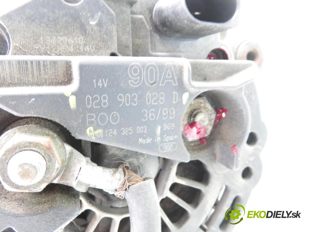 SKODA OCTAVIA I (1U2) LIFTBACK 2002 74,00 1.6 - AKL 1595,00 Alternátor 028903028D ; 0124325003 (Alternátor)
