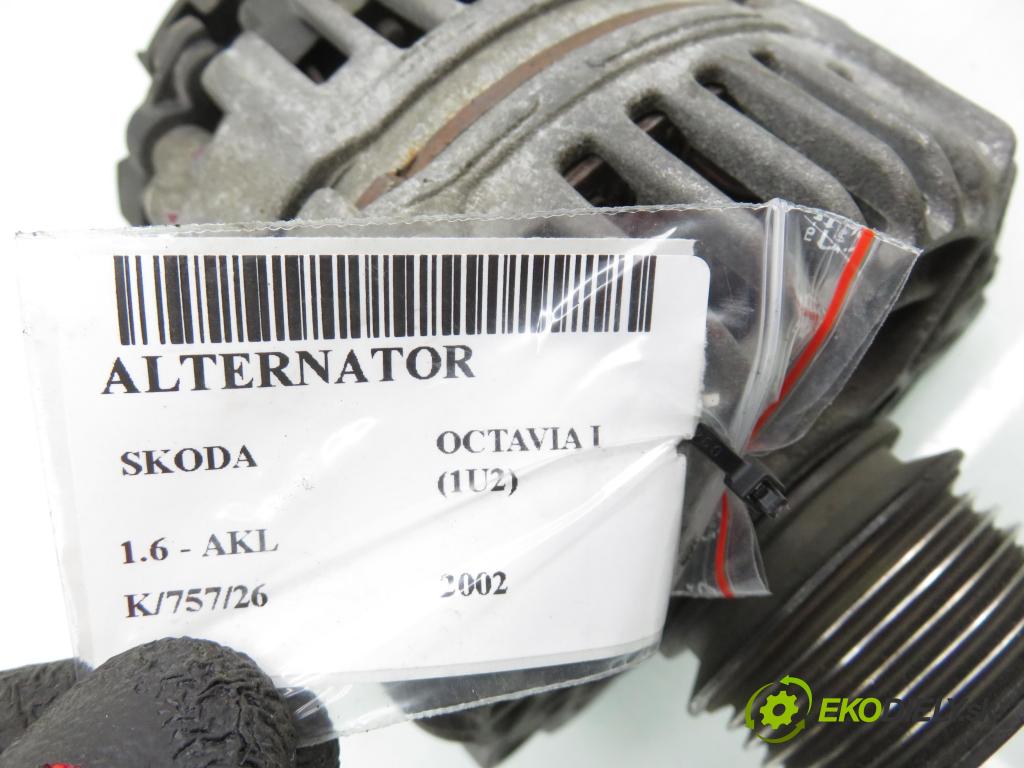 SKODA OCTAVIA I (1U2) LIFTBACK 2002 74,00 1.6 - AKL 1595,00 Alternátor 028903028D ; 0124325003 (Alternátor)