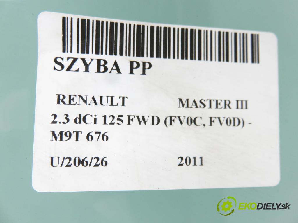 RENAULT MASTER III Skrzynia (FV) FURGON 2011 92,00 2.3 dCi 125 FWD (FV0C, FV0D) - M9T 676 2298,00 okno PP