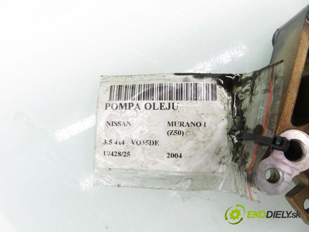 NISSAN MURANO I (Z50) SUV 2004 172,00 3.5 4x4 234 3498,00 Pumpa oleja (Olejová pumpa)