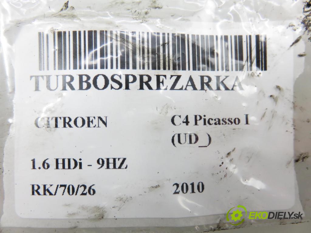 CITROEN C4 Picasso I (UD_) MINIVAN 2010 80,00 1.6 HDi 16V 109 - 9HZ 1560,00 RYCHLONABÍJEČKA: 9663199280 (Kompletní turbodmychadlo)