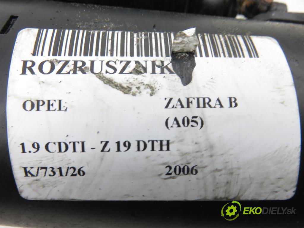 OPEL ZAFIRA B (A05) MINIVAN 2006 110,00 1.9 CDTI 150 - Z 19 DTH 1910,00 Štartér STX200011 (Štartér)