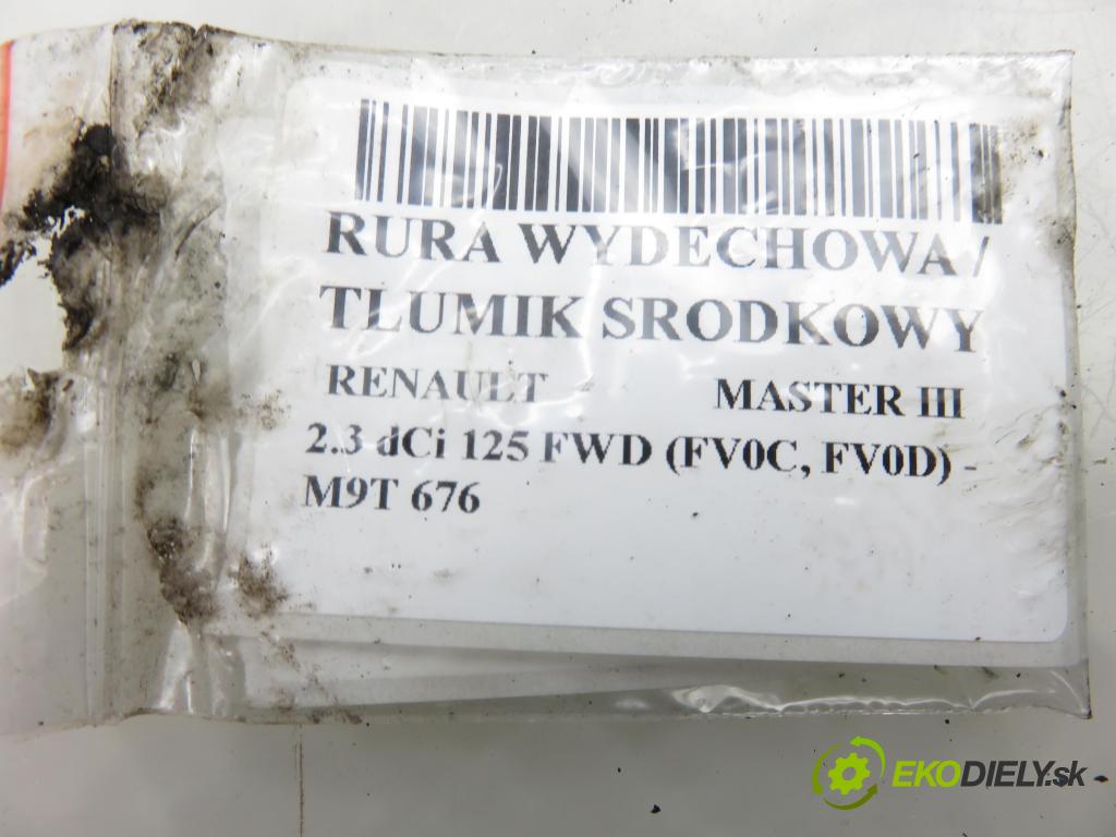 RENAULT MASTER III Skrzynia (FV) FURGON 2012 92,00 2.3 dCi 125 FWD (FV0C, FV0D) - M9T 676 2298,00 Rúra VYČERPAT: / TLUMIČ STŘEDNÍ