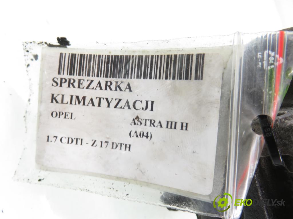 OPEL ASTRA H (A04) HB 2005 74,00 1.7 CDTI 100 - Z 17 DTH 1686,00 KOMPRESOR: klimatizácie 13124751 ; 383601234 (Kompresor klimatizácie)