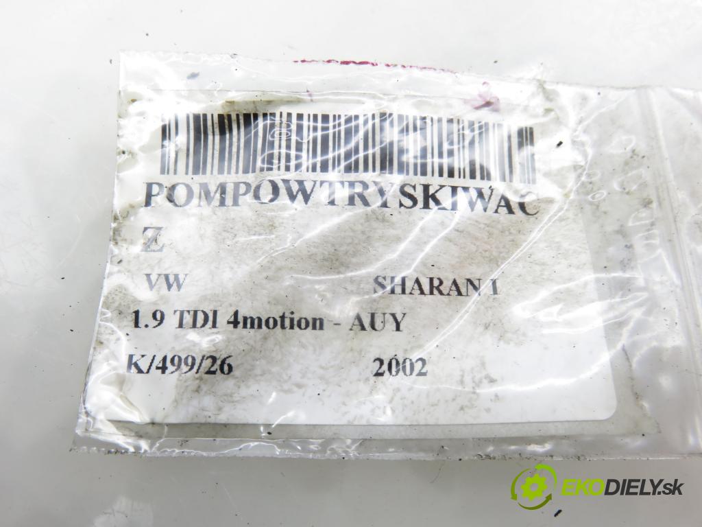VW SHARAN (7M8, 7M9, 7M6) VAN 2002 85,00 1.9 TDI PD 115 4motion - AUY 1896,00 Vstrekovač 038130073AK ; 0414720038 (Vstrekovač paliva)