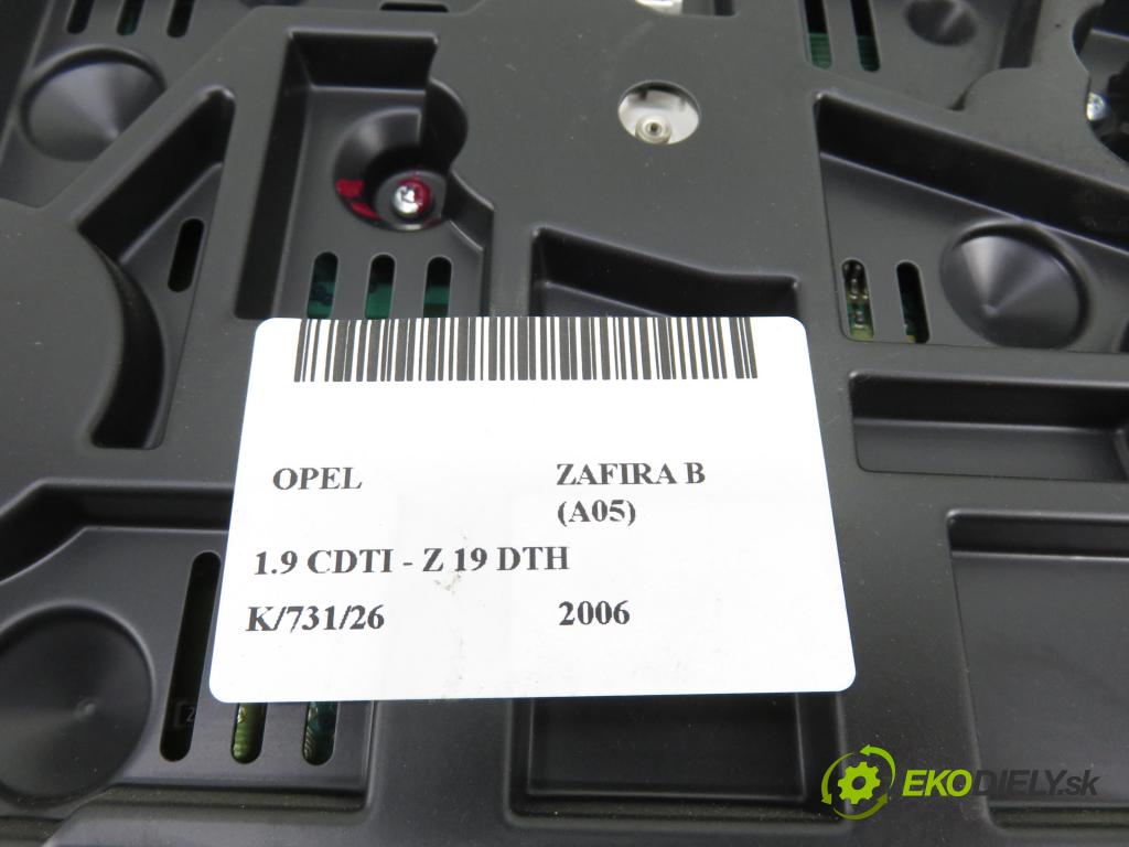 OPEL ZAFIRA B (A05) MINIVAN 2006 110,00 1.9 CDTI 150 - Z 19 DTH 1910,00 Prístrojovka elektrický 13225964YW