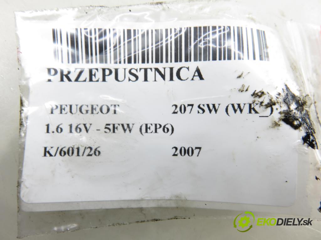 PEUGEOT 207 SW (WK_) KOMBI 2007 88,00 1.6 16V - 5FW (EP6) 1598,00 Škrtiaca klapka A2C53101894 ; V755722280 (Škrtiaca klapka)