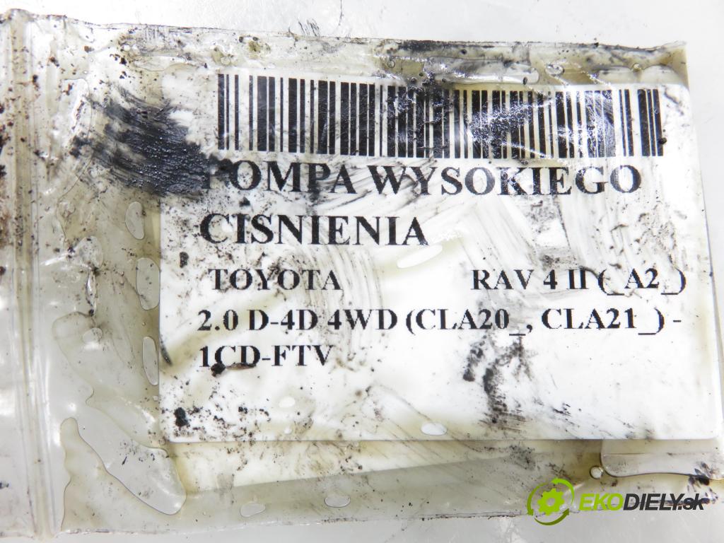 TOYOTA RAV 4 II (_A2_) SUV 2002 85,00 2.0 D-4D 4WD 116 - 1CD-FTV 1995,00 Pumpa vysokého tlaku 2210027010 ; 09730000188