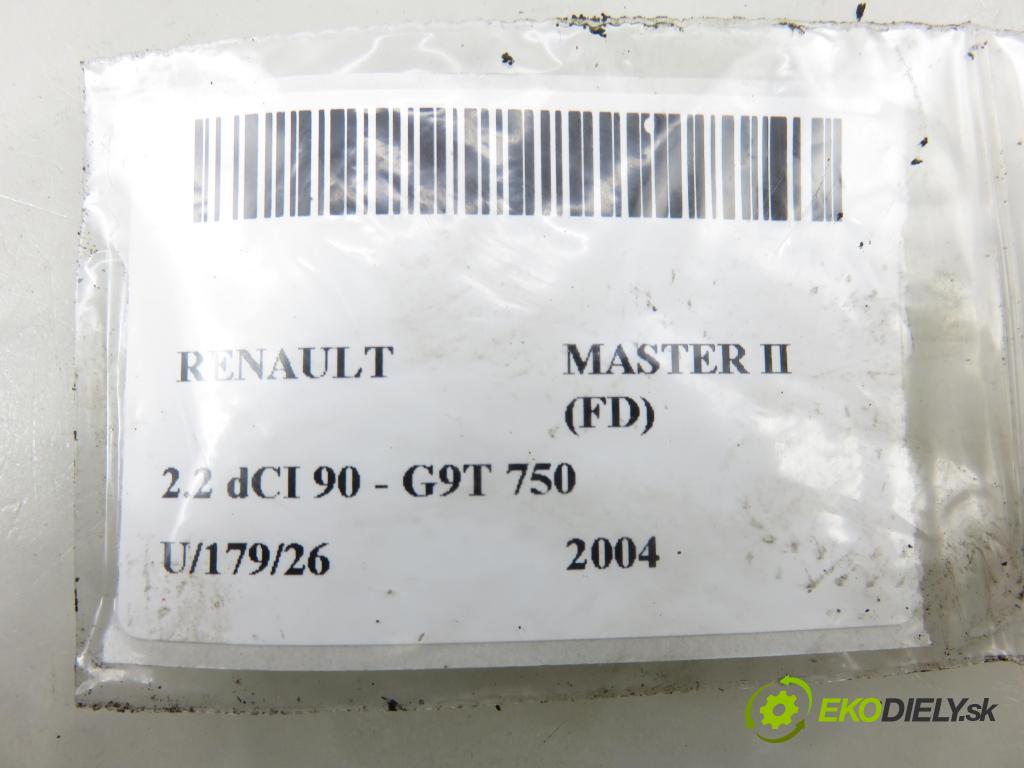 RENAULT MASTER II Skrzynia (FD) FURGON 2004 66,00 2.2 dCI 90 - G9T 750 2188,00 rúrky VSTREKOVAČE: