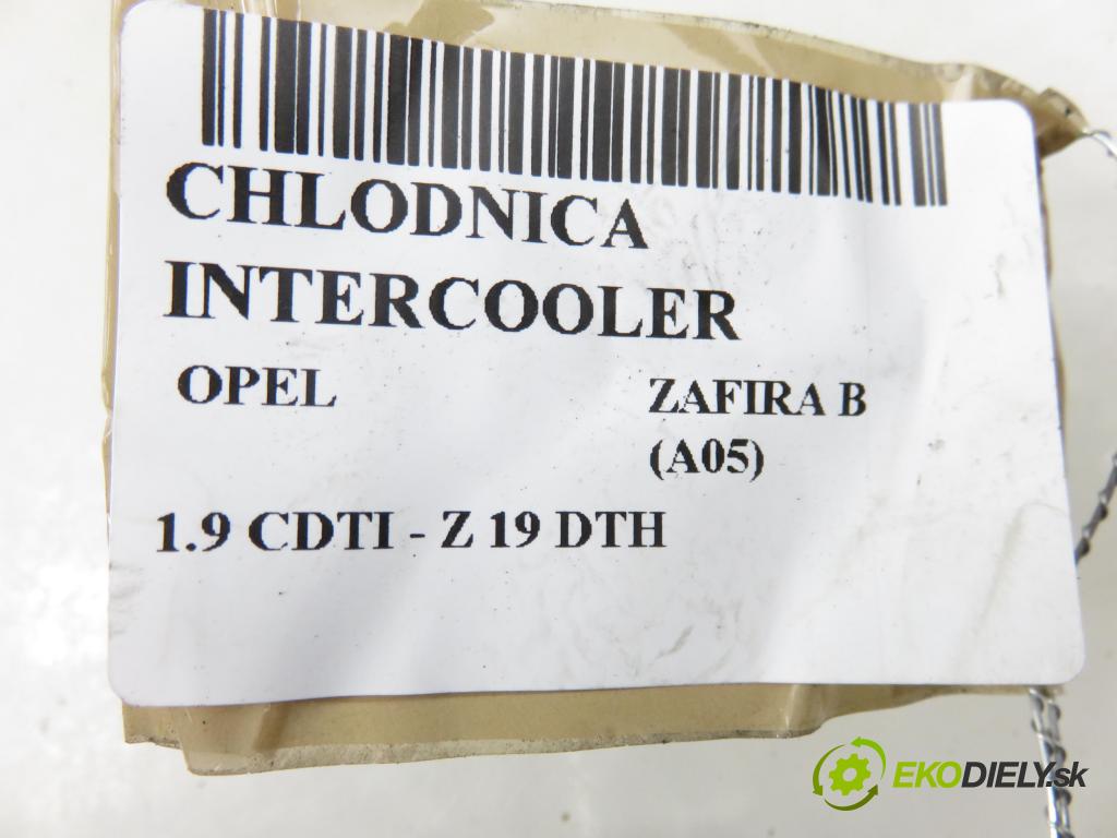 OPEL ZAFIRA B (A05) MINIVAN 2006 110,00 1.9 CDTI 150 - Z 19 DTH 1910,00 chladič intercooler