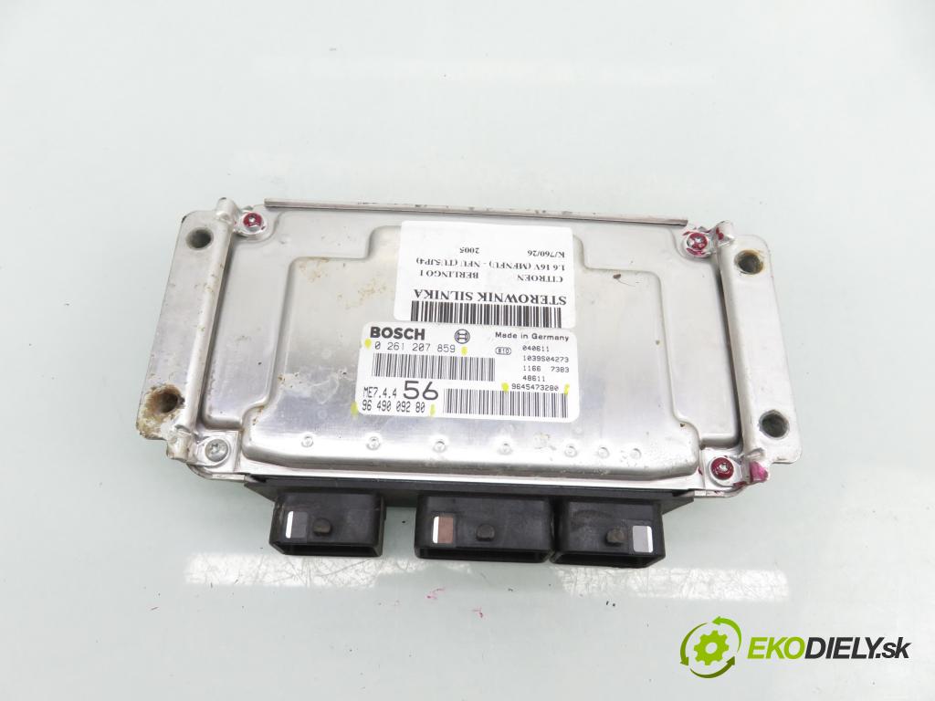 CITROEN BERLINGO / BERLINGO FIRST nadwozie wielkoprzestrzenne (MPV) KOMBIVAN 2005 80,00 1.6 16V (MFNFU) - NFU (TU5JP4) 1587,00 Riadiaca jednotka Motor 9649009280 ; 0261207859 ; 9645473280