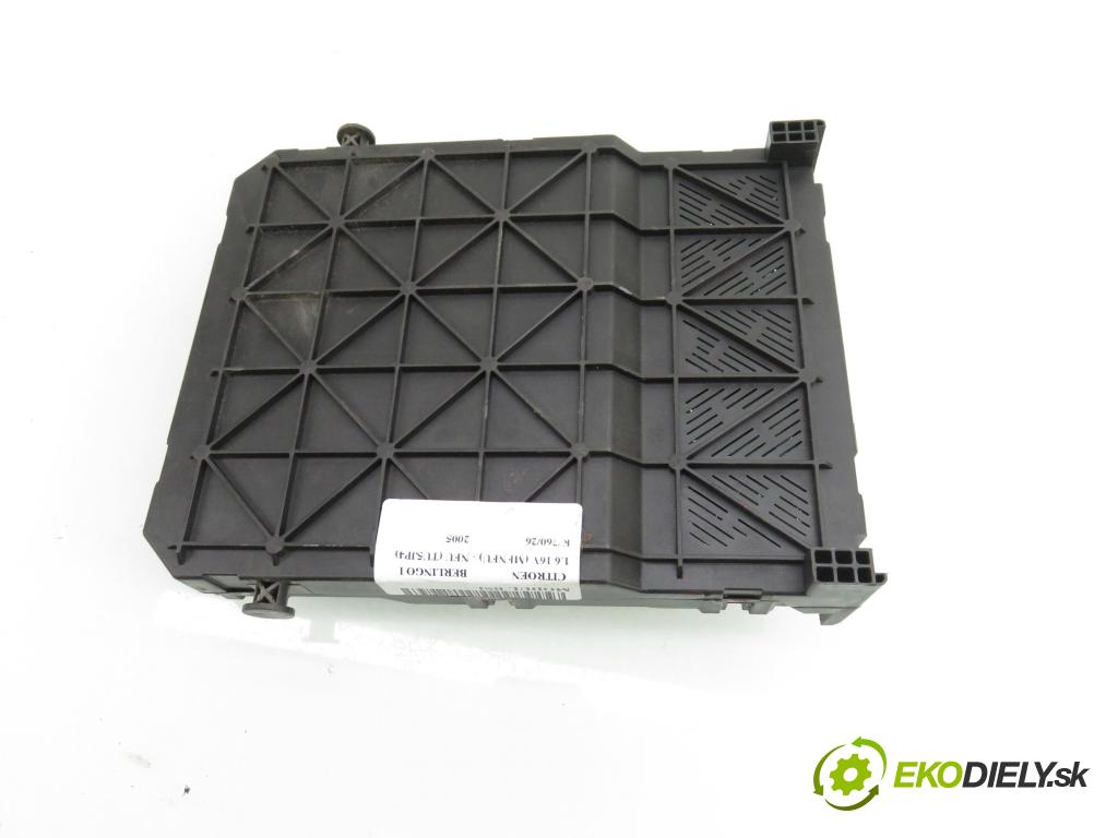 CITROEN BERLINGO / BERLINGO FIRST nadwozie wielkoprzestrzenne (MPV) KOMBIVAN 2005 80,00 1.6 16V (MFNFU) - NFU (TU5JP4) 1587,00 MODUL BSI S118085320E ; 9653667580