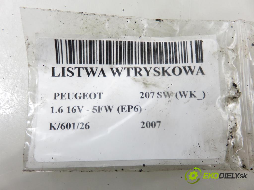PEUGEOT 207 SW (WK_) KOMBI 2007 88,00 1.6 16V - 5FW (EP6) 1598,00 Lišta vstrekovacia V752817680 ; V754181680 (Vstrekovacia lišta)