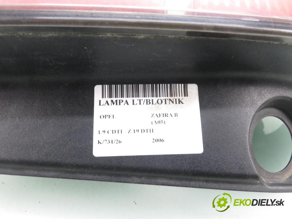 OPEL ZAFIRA B (A05) MINIVAN 2006 110,00 1.9 CDTI 150 - Z 19 DTH 1910,00 světlo levé zadní 13252447