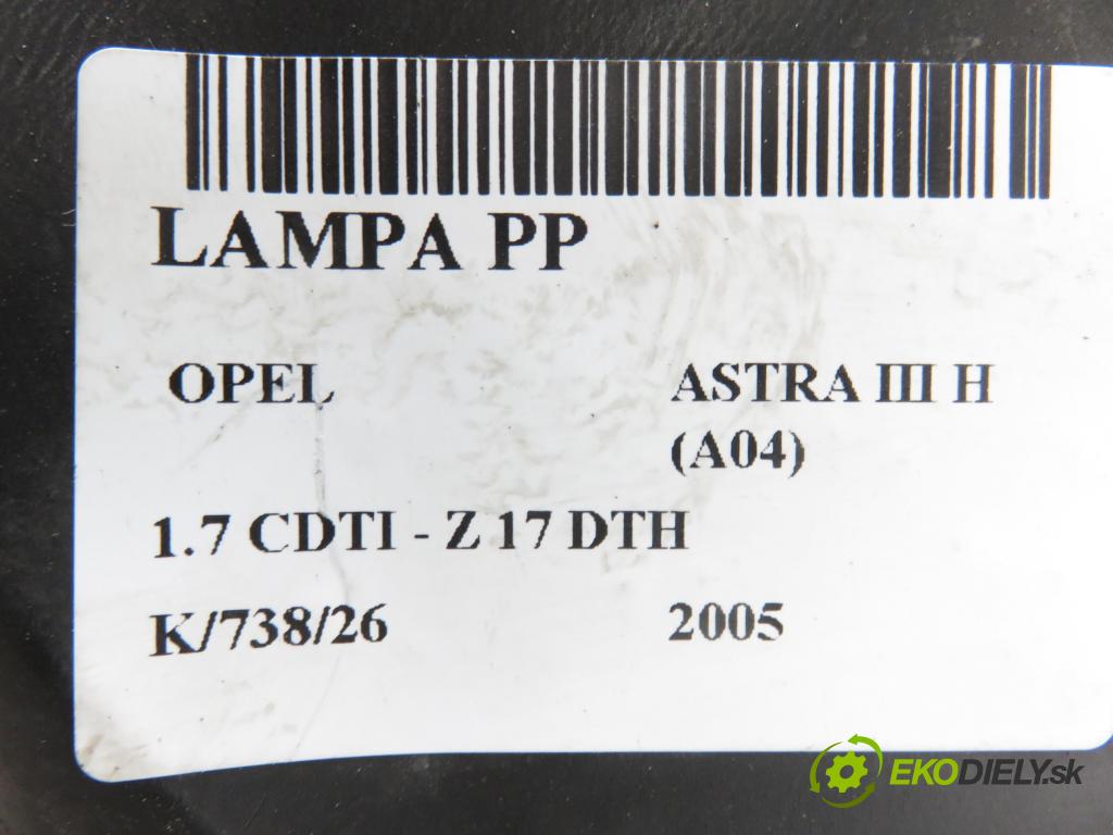 OPEL ASTRA H (A04) HB 2005 74,00 1.7 CDTI 100 - Z 17 DTH 1686,00 světlo PP 24451033