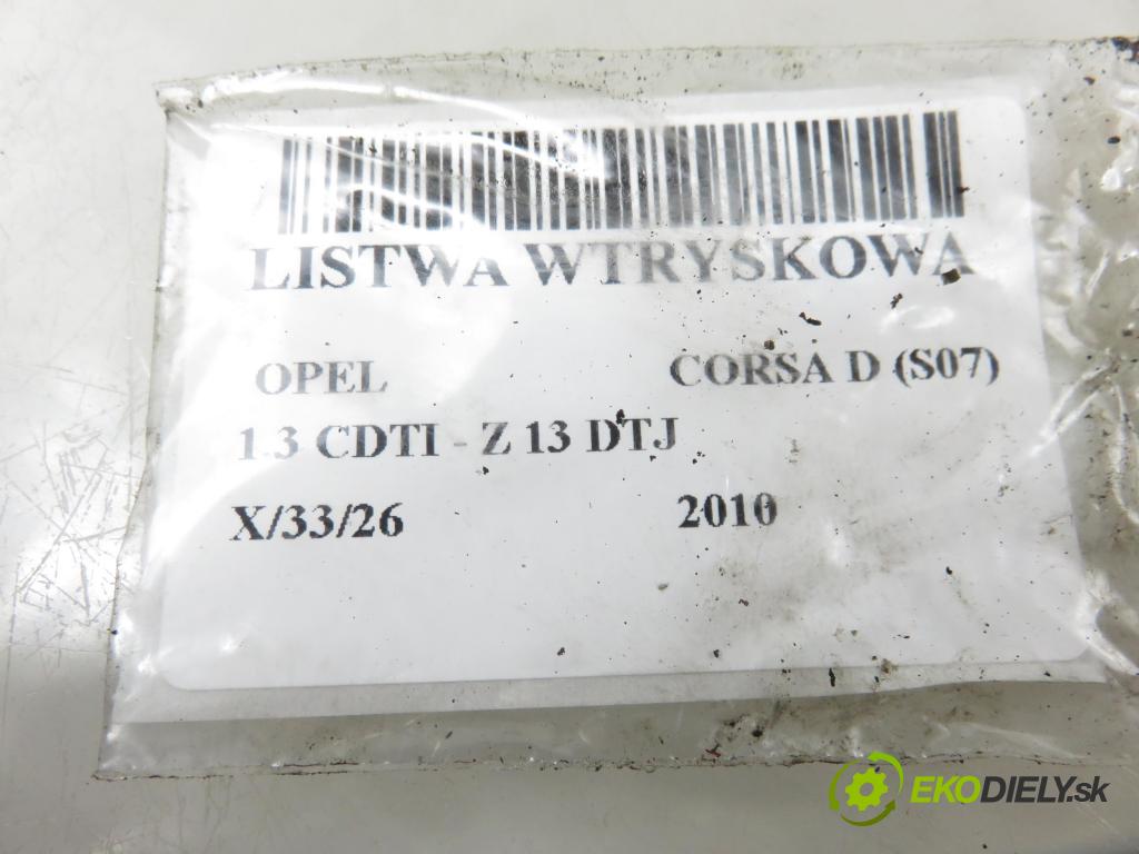 OPEL CORSA D (S07) HB 2010 55,00 1.3 CDTI - Z 13 DTJ 1248,00 Lišta vstrekovacia 0445214194 ; 55232383 ; 0281002507 (Vstrekovacia lišta)