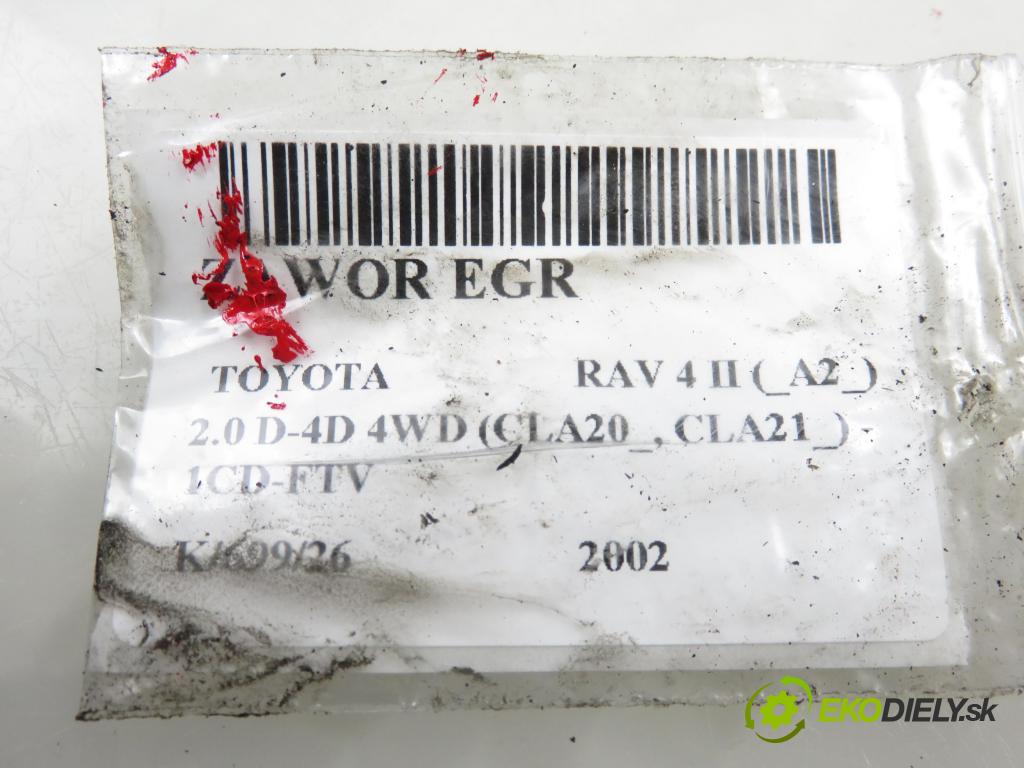 TOYOTA RAV 4 II (_A2_) SUV 2002 85,00 2.0 D-4D 4WD 116 - 1CD-FTV 1995,00 VENTIL EGR 2562027080 ; 1360008090