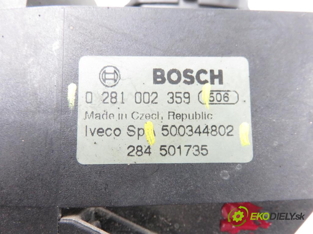 IVECO DAILY III skrzynia FURGON 2002 92,00 2.8 JTD 125 - 8140.43S 2798,00 Potenciometer plynu 500344802 ; 0281002359 ; F01C050008 (Potenciometer plynového pedálu)