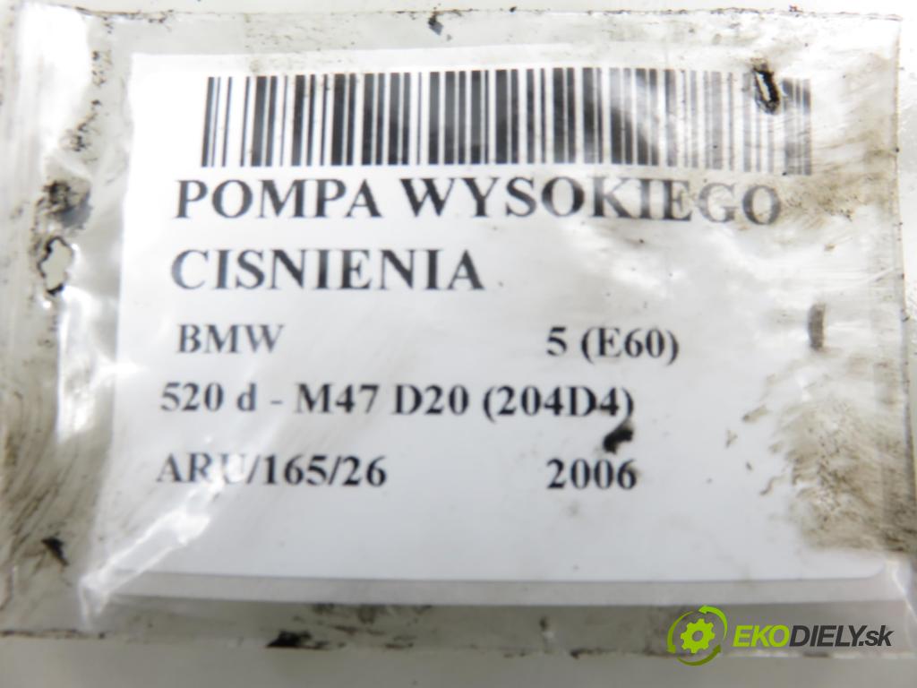 BMW 5 (E60) SEDAN 2006 120,00 520 d - M47 D20 (204D4) 1995,00 Pumpa vysokého tlaku 0445010045 ; 7788670
