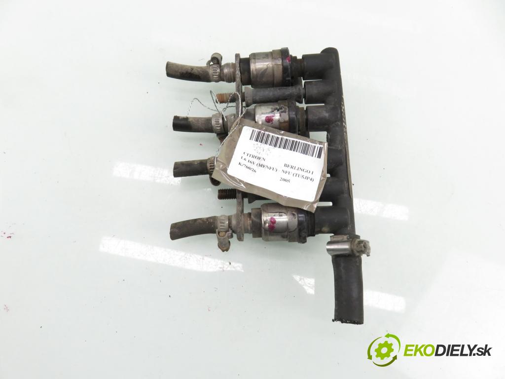 CITROEN BERLINGO / BERLINGO FIRST nadwozie wielkoprzestrzenne (MPV) KOMBIVAN 2005 80,00 1.6 16V (MFNFU) - NFU (TU5JP4) 1587,00 Lišta vstrekovacia LPG 67R010092 ; 67R010093