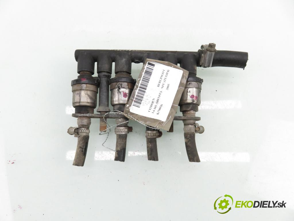 CITROEN BERLINGO / BERLINGO FIRST nadwozie wielkoprzestrzenne (MPV) KOMBIVAN 2005 80,00 1.6 16V (MFNFU) - NFU (TU5JP4) 1587,00 Lišta vstrekovacia LPG 67R010092 ; 67R010093