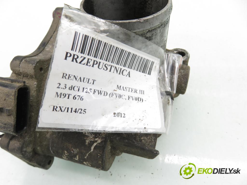 RENAULT MASTER III Skrzynia (FV) FURGON 2012 92,00 2.3 dCi 125 FWD (FV0C, FV0D) - M9T 676 2298,00 Škrtiaca klapka 8200727648 ; 8200987453 (Škrtiaca klapka)