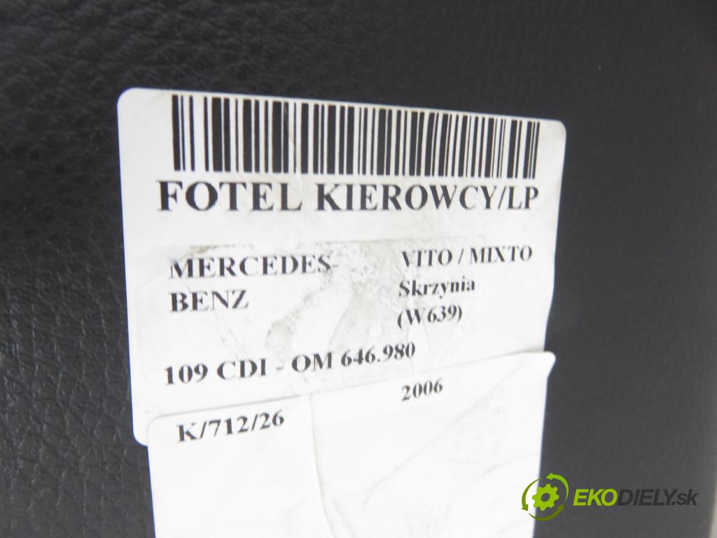 MERCEDES-BENZ VITO / MIXTO Skrzynia (W639) FURGON 2006 0,00 109 CDI - OM 646.980 2148,00 Sedadlo šoféri