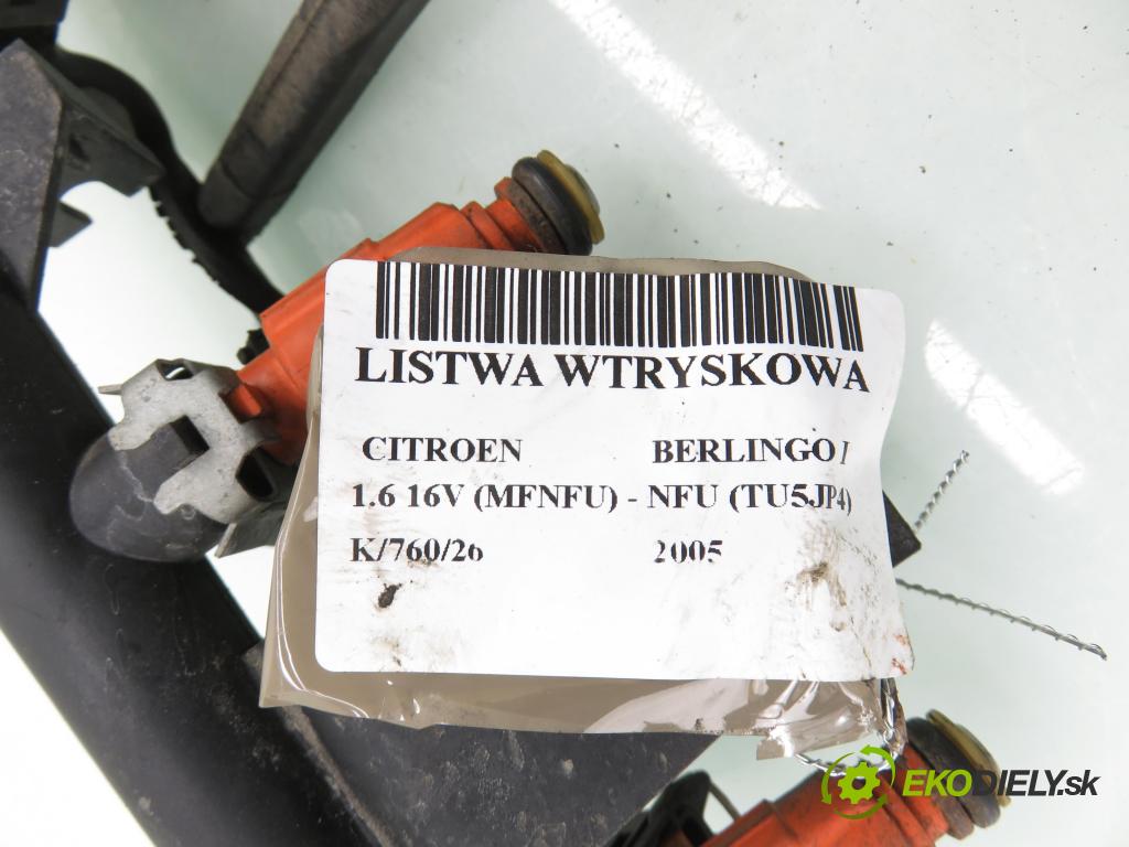 CITROEN BERLINGO / BERLINGO FIRST nadwozie wielkoprzestrzenne (MPV) KOMBIVAN 2005 80,00 1.6 16V (MFNFU) - NFU (TU5JP4) 1587,00 Lišta vstrekovacia 0280156034 (Vstrekovacia lišta)