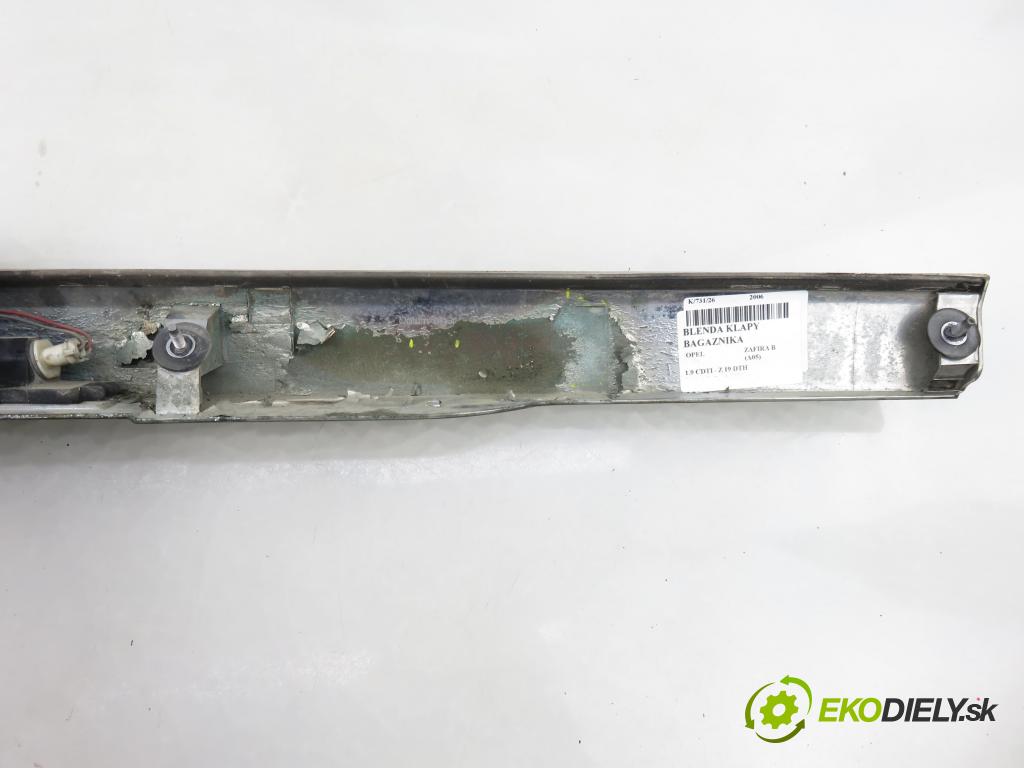 OPEL ZAFIRA B (A05) MINIVAN 2006 110,00 1.9 CDTI 150 - Z 19 DTH 1910,00 zadní část - čelo dveří kufr 13266474
