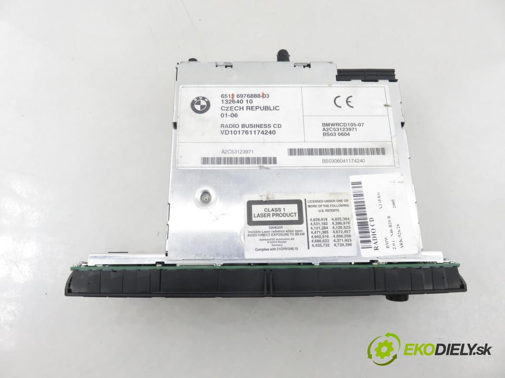BMW X3 (E83) SUV 2005 110,00 2.0 i - N46 B20 B 1995,00 RADIO CD 6976888