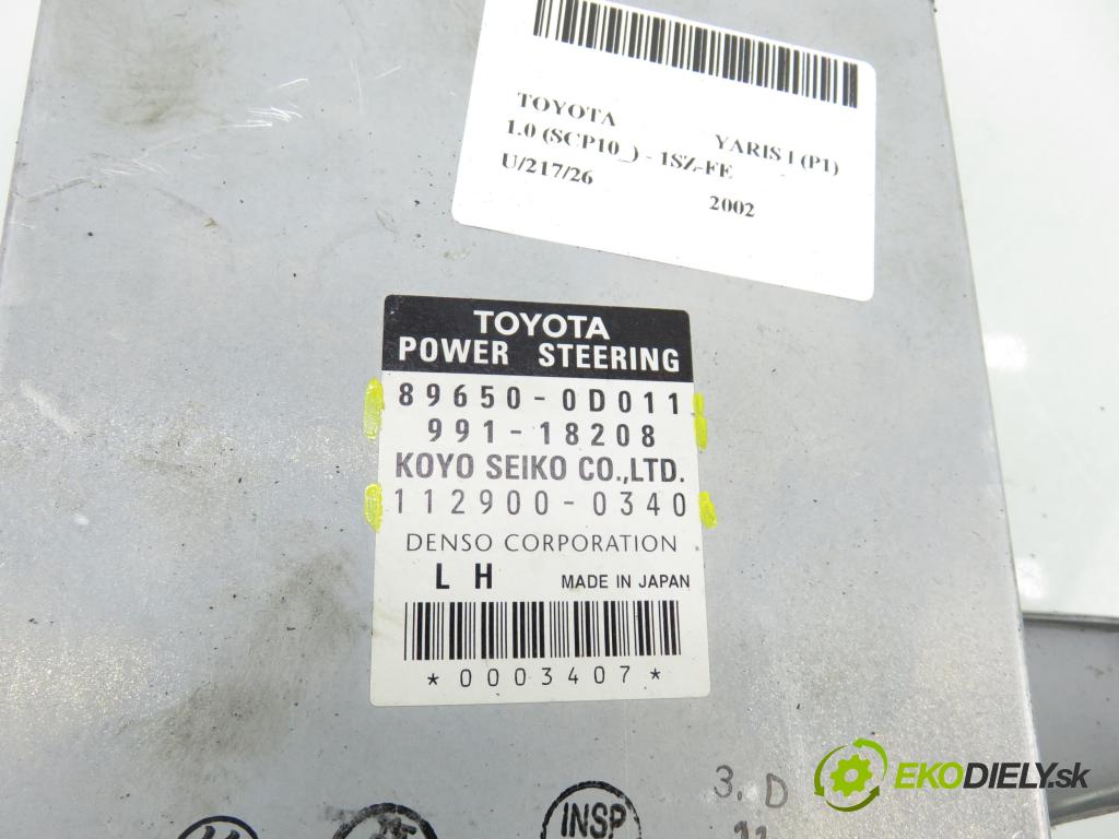 TOYOTA YARIS (_P1_) HB 2002 50,00 1.0 VVT- i 68 - 1SZ-FE 998,00 Riadiaca jednotka servočerpadlo 896500D011 ; 99118208 ; 1129000340 (Riadiaca jednotka)