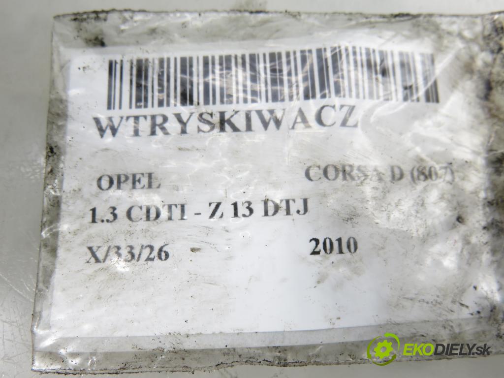 OPEL CORSA D (S07) HB 2010 55,00 1.3 CDTI - Z 13 DTJ 1248,00 vstřikovač 0445110183 (Vstřikovač paliva)