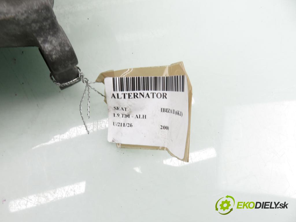 SEAT IBIZA II (6K1) HB 2000 66,00 1.9 TDI 90 - ALH 1896,00 Alternátor 038903023L ; 0124325001 (Alternátor)
