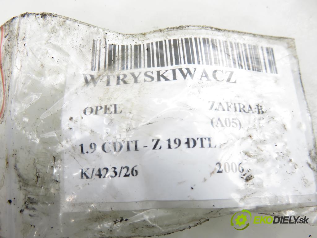 OPEL ZAFIRA B (A05) MINIVAN 2006 74,00 1.9 CDTI 8V 101 - Z 19 DTL 1910,00 vstřikovač 0445110165 (Vstřikovač paliva)