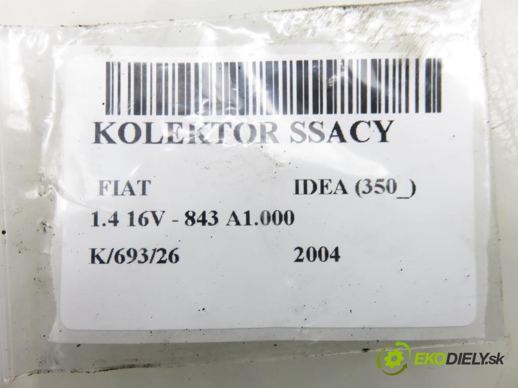 FIAT IDEA (350_) MINIVAN 2004 70,00 1.4 16V 95 - 843 A1.000 1368,00 Potrubie 0280611042