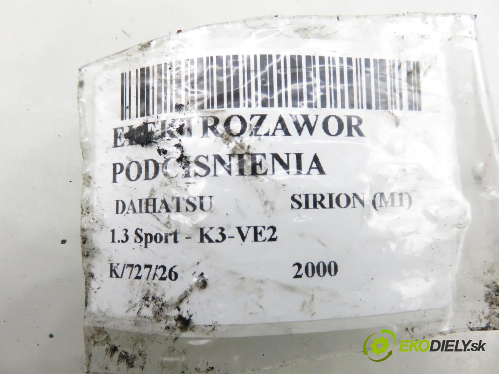 DAIHATSU SIRION (M1) HB 2000 75,00 1.3 Sport - K3-VE2 1298,00 ELEKTROVENTIL: VAKUUM: 1765097405 ; 1362002320
